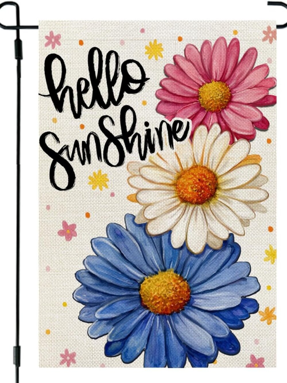 Hello Sunshine Daisy Garden Flag for Outside 12x18 Inch